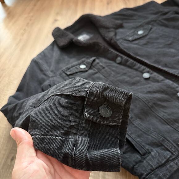 Sunrise Kingdom Sherpa-Lined Trucker Denim Jacket Mens Large - Picture 9 of 12